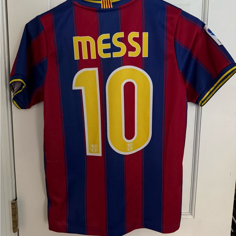 Messi Red and Blue Soccer Jersey